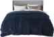 Faux Fur King Size Blanket Navy Blue – Fuzzy, Fluffy, and Shaggy Faux Fur, Soft and Thick Sherpa, Cozy Warm Decorative Gift, King Blanket for Bed, 108x90 Inches, 640 GSM