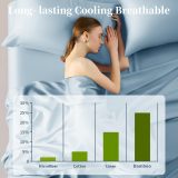 Sheets Set，Rayon Derived from 100% Bamboo_，Cooling & Soft Bed Sheets, Luxury Bedding Sheets & Pillowcases, 16 Inch Deep Pockets (King,Teal Blue)