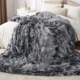 Ultra Soft Fluffy King Size Blanket for Bed – Fuzzy, Fluffy, Shaggy Faux Fur King Blanket, Warm and Thick Sherpa, Tie-dye Decorative Gift, Oversized Blankets King Size, 108x90 Inches, 640 GSM