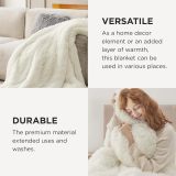 King Size Blanket Cream – Fuzzy, Fluffy, and Shaggy Faux Fur, Soft and Thick Sherpa, Tie-dye Decorative Gift for Bed, 108x90 Inches, 380 GSM