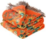 Boho Throw Blanket for Bed - 100% Cotton Ultra Soft Rustic Quilt Summer Blanket- Floral Farmhouse Decor Bed Blankets,All Season Rustic Throw for Sofa Chair 90 ×98