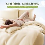 Sheets Set，Rayon Derived from 100% Bamboo_，Cooling & Soft Bed Sheets, Luxury Bedding Sheets & Pillowcases, 16 Inch Deep Pockets (Cal King,Beige)