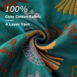 Boho Throw Blanket for Bed - 100% Cotton Ultra Soft Rustic Quilt - Summer Queen Blanket Bird Floral Printed Farmhouse Decor Large Bed Blankets,90 ×98  All Season Rustic Throw for Sofa Couch Chair