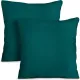 Bedding Throw Pillows Insert (Pack of 2, Dark Teal) - 18 x 18 Inches Bed and Couch Pillows - Indoor Decorative Pillows