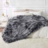Ultra Soft Fluffy King Size Blanket for Bed – Fuzzy, Fluffy, Shaggy Faux Fur King Blanket, Warm and Thick Sherpa, Tie-dye Decorative Gift, Oversized Blankets King Size, 108x90 Inches, 640 GSM