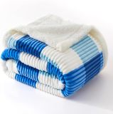 Sherpa Blanket Twin Plaid Thick Bed Blanket, 90”*80” Super Soft Flannel Fuzzy Fleece Reversible Velvet Plush Warm Blanket for Couch(Blue Check, 80 *90 )
