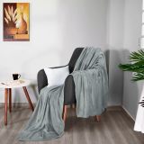 Bedding Fleece Blanket King Size Ash Grey 300GSM Luxury Fuzzy Soft Anti-Static Microfiber Bed Blanket (90x102 Inches)