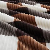 Sherpa Blanket Full/Queen Plaid Thick Bed Blanket, 90”*80” Super Soft Flannel Fuzzy Fleece Reversible Velvet Plush Warm Blanket for Couch (Brown-Check, 80 *90 )