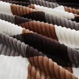 Sherpa Blanket Full/Queen Plaid Thick Bed Blanket, 90”*80” Super Soft Flannel Fuzzy Fleece Reversible Velvet Plush Warm Blanket for Couch (Brown-Check, 80 *90 )