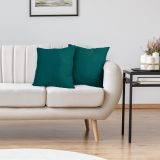 Bedding Throw Pillows Insert (Pack of 2, Dark Teal) - 18 x 18 Inches Bed and Couch Pillows - Indoor Decorative Pillows