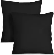 Bedding Throw Pillows Insert (Pack of 2, Black) - 26 x 26 Inches Bed and Couch Pillows - Indoor Decorative Pillows
