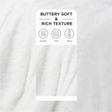Soft White Faux Fur Blanket - Fluffy, Shaggy Sherpa, King Size Decorative Gift, 108x90 Inches, 640 GSM