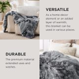 Ultra Soft Fluffy King Size Blanket for Bed – Fuzzy, Fluffy, Shaggy Faux Fur King Blanket, Warm and Thick Sherpa, Tie-dye Decorative Gift, Oversized Blankets King Size, 108x90 Inches, 640 GSM