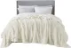 King Size Blanket Cream – Fuzzy, Fluffy, and Shaggy Faux Fur, Soft and Thick Sherpa, Tie-dye Decorative Gift for Bed, 108x90 Inches, 380 GSM