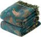 Boho Throw Blanket for Bed - 100% Cotton Ultra Soft Rustic Quilt - Summer Queen Blanket Bird Floral Printed Farmhouse Decor Large Bed Blankets,90 ×98  All Season Rustic Throw for Sofa Couch Chair