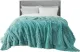 Faux Fur King Size Blanket Green – Fuzzy, Fluffy, and Shaggy Faux Fur, Soft and Thick Sherpa, Cozy Warm Decorative Gift, King Blanket for Bed, 108x90 Inches, 640 GSM