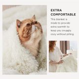 King Size Blanket Cream – Fuzzy, Fluffy, and Shaggy Faux Fur, Soft and Thick Sherpa, Tie-dye Decorative Gift for Bed, 108x90 Inches, 380 GSM