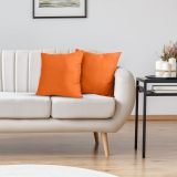 Bedding Throw Pillows Insert (Pack of 2, Orange) - 18 x 18 Inches Bed and Couch Pillows - Indoor Decorative Pillows