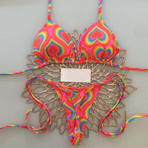 Heart strap two-piece swimsuit