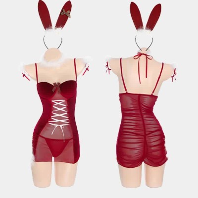 Sexy See Through Lace Up Dress Lingerie