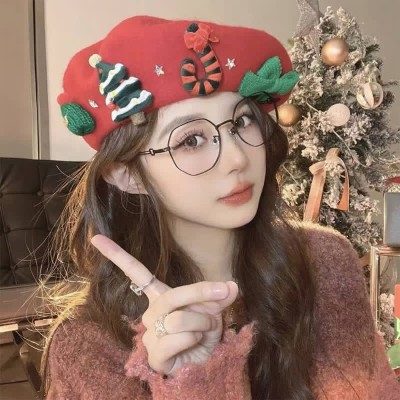 Kawaii Christmas Beret Hat