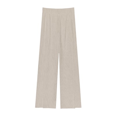 Chic Pure Color Knit Split Casual Pants