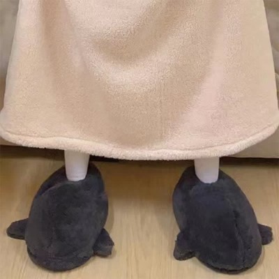 【50% OFF】Funny Cartoon Shark Plush Hooded Jumpsuit Pajamas Dress