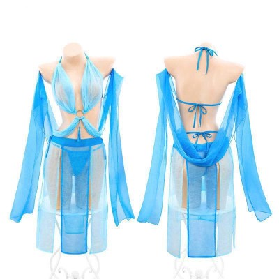 Han Costume See Through Split Tassel Lingerie Set