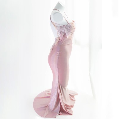 Butterfly Embroidery Sexy Halter Fishtail Lingeire Dress