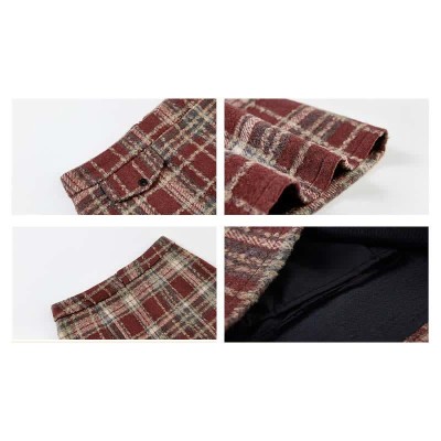 Bow Knot Print Colorblock Sweater Plaid Pleated Skirt Two Pieces Set