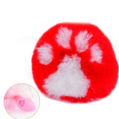 Cosplay Kitty Paw Print Tail Anal Plug SM Accessories
