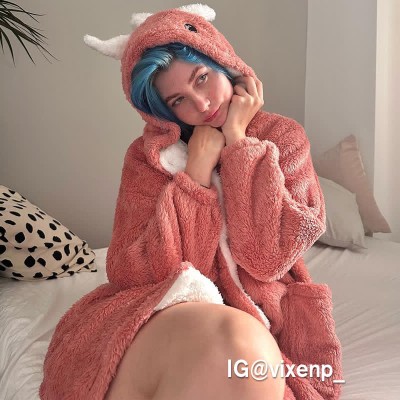 Cartoon Dinosaur Hooded Pajamas Dress