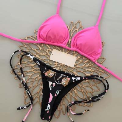 kitten print bikini