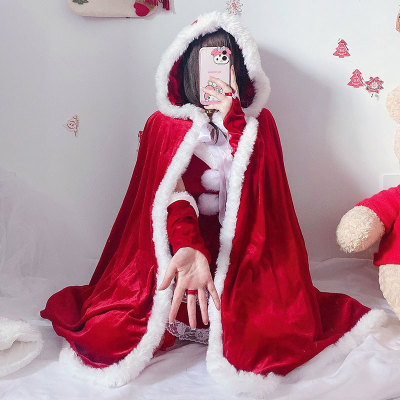 Pure Color Christmas Cosplay Cloak Coat