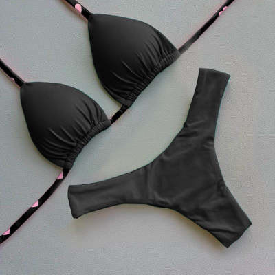 heart polka dot bikini set