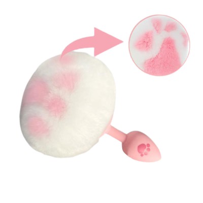 Cosplay Kitty Paw Print Tail Anal Plug SM Accessories
