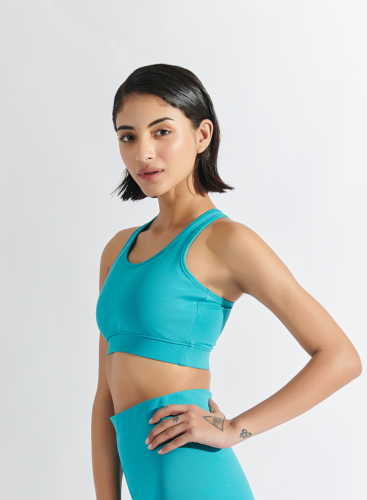 Flo Bike Short & Bra Top Combo Fiji Blue