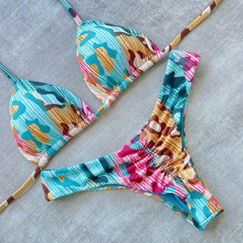 Printed Chic Resort Bikini Set