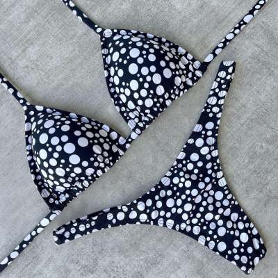 Trendy polka dot print two-piece bikini