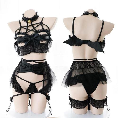 Little Devil Wings Lace One-Piece Sexy Lingerie