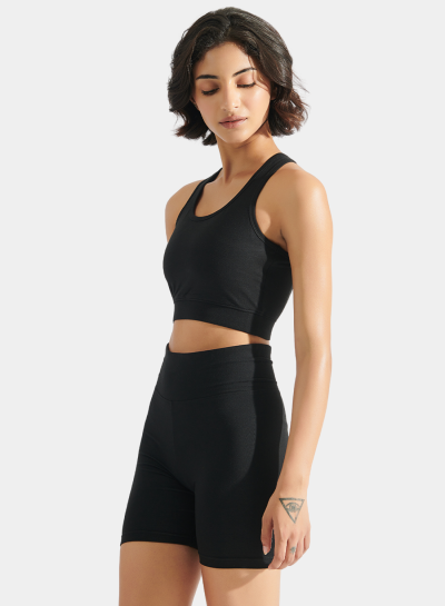Flo Bike Short & Bra Top Combo Midnight Black