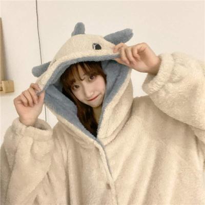 Cartoon Dinosaur Hooded Pajamas Dress