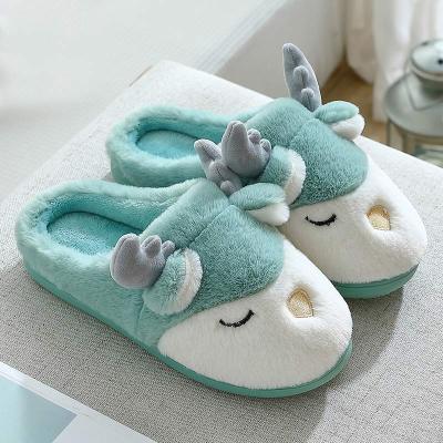 Antler Ears Plush Slippers