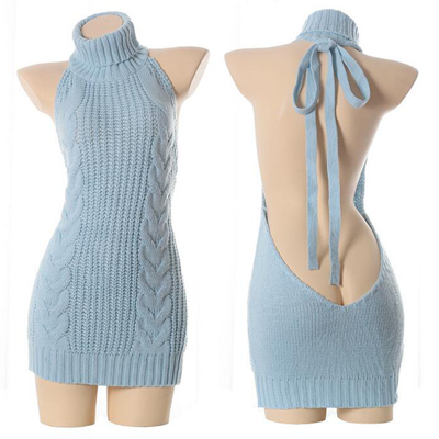 Sexy Pullover Backless Virgin Killer Sweater