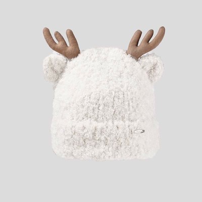 Cute Cartoon Bear Ears Deer Antler Knit Plush Hat