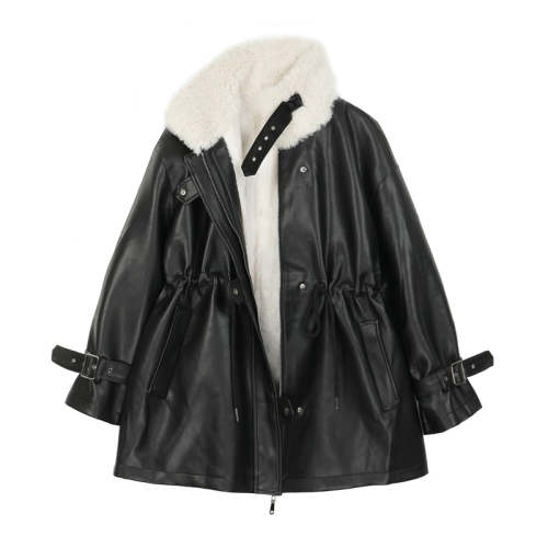 Lambs Wool Leather Jacket
