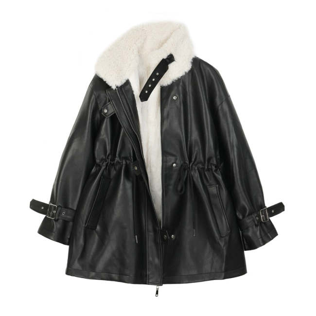 Lambs Wool Leather Jacket