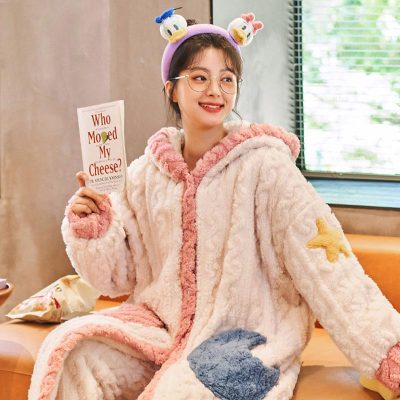 【50% OFF】Lovely Animal Plush Hooded Pajamas Set