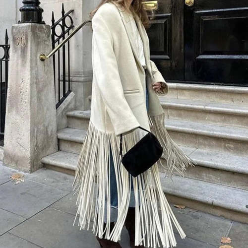 Tassel Woolen Blends Coat