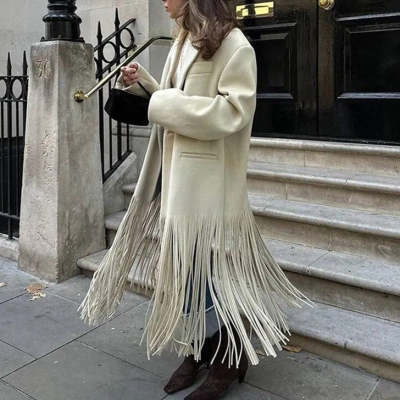 Tassel Woolen Blends Coat